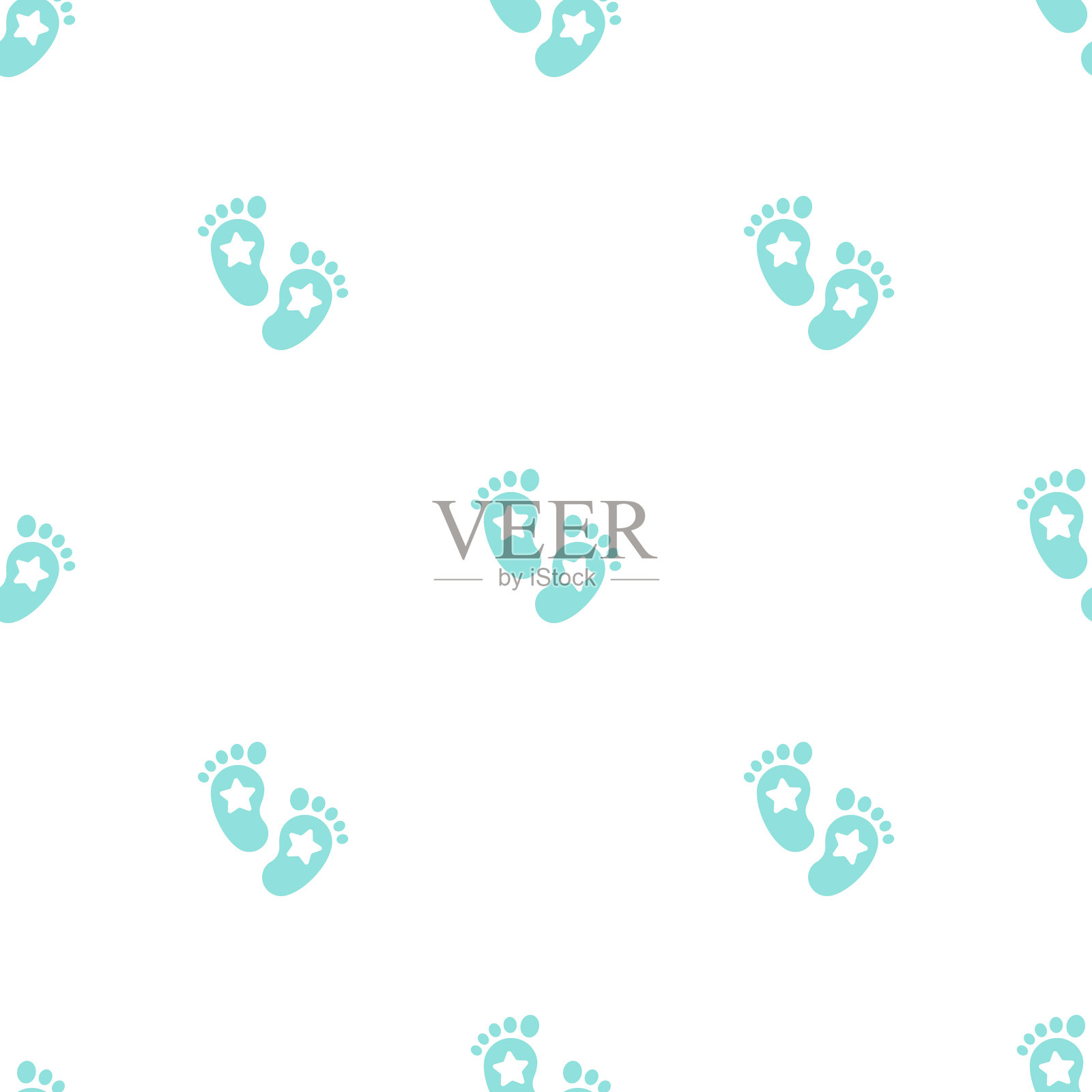 蓝色的孩子或脚踏板和脚踏板无缝连接插画图片素材