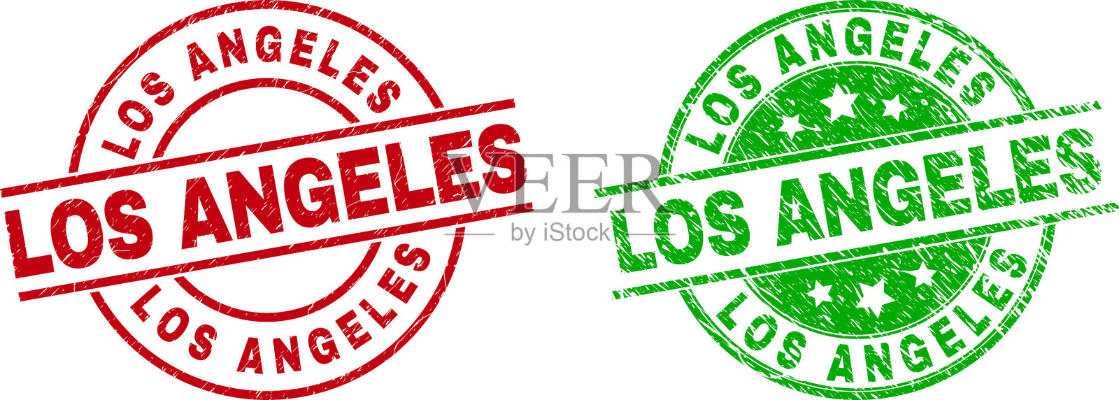 洛杉矶圆形水印使用橡胶表面插画图片素材