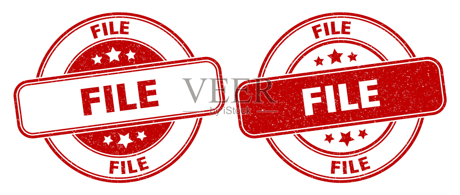 文件印章文件标签圆形垃圾标志设计元素图片