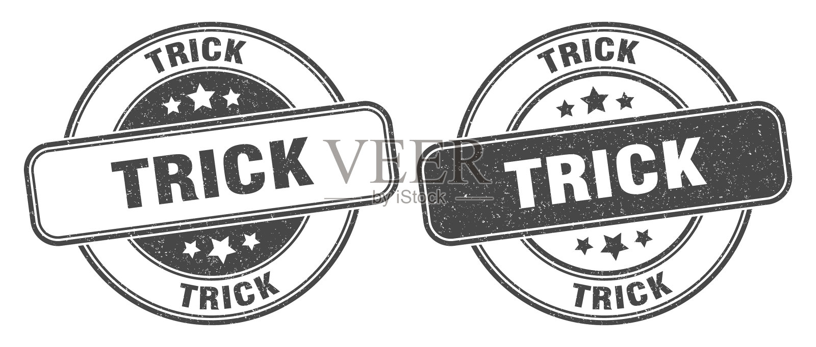 把戏邮票把戏标签round grunge标志插画图片素材