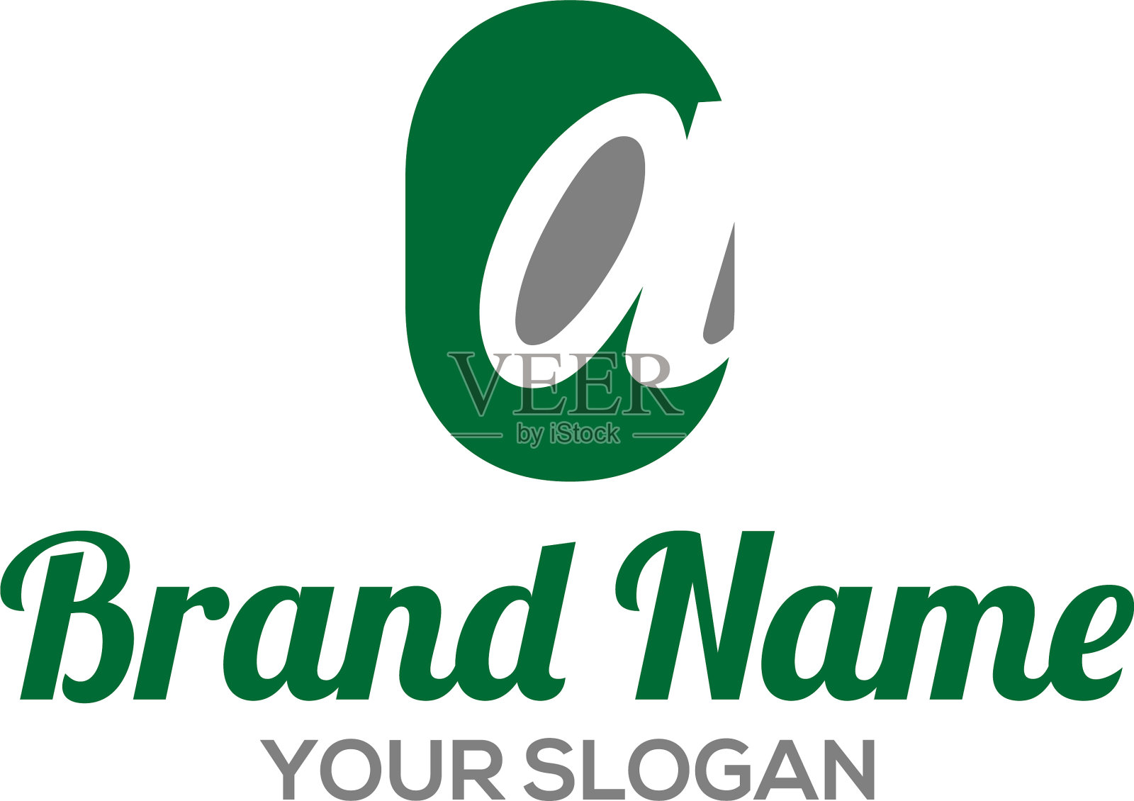 简单ca标志设计插画图片素材