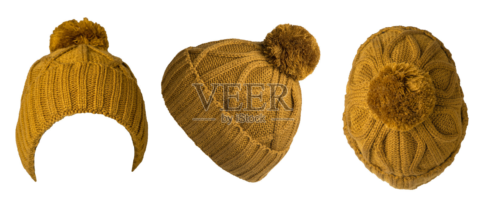 针织帽孤立在白色背景照片摄影图片