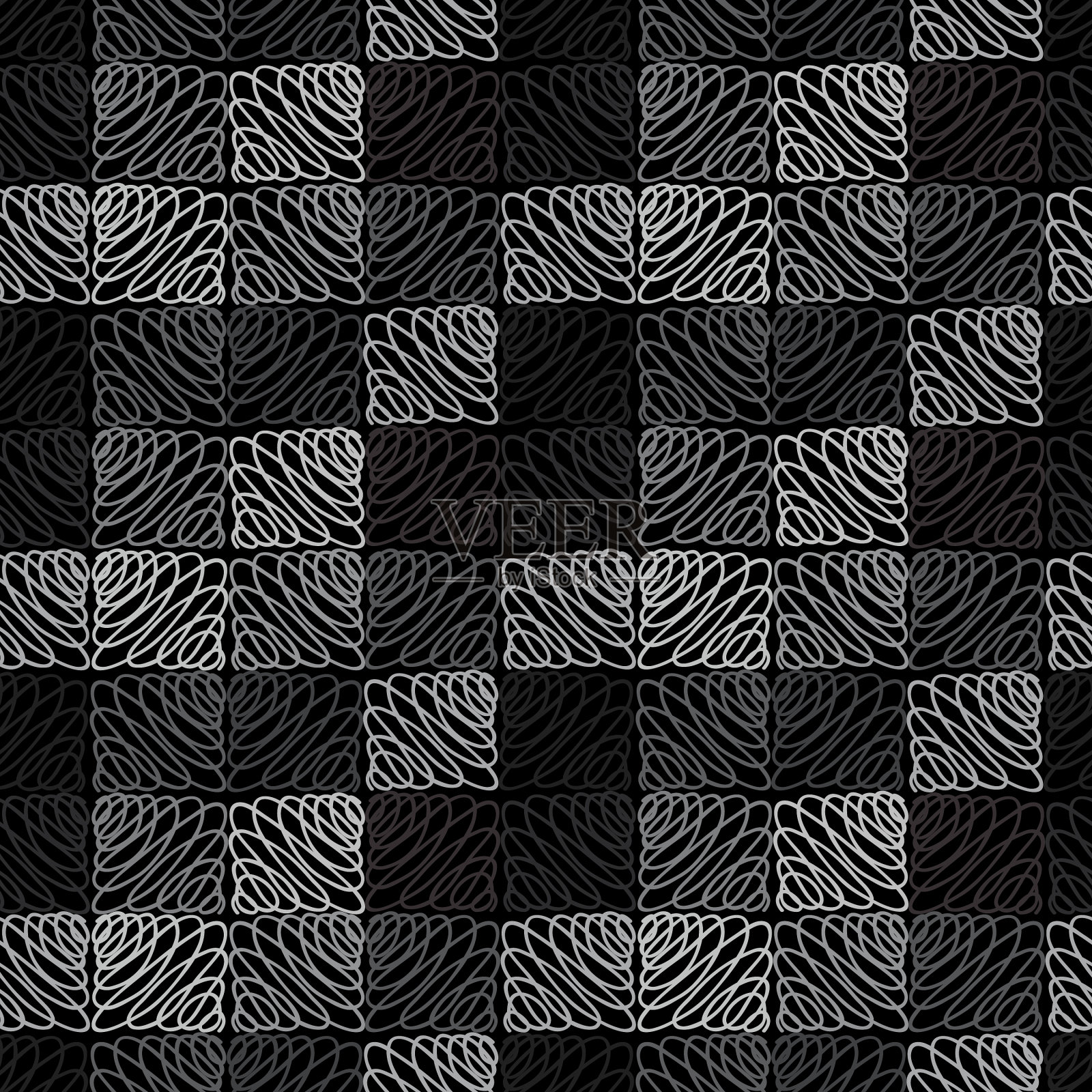 抽象的黑白图案线瓦图形插画图片素材