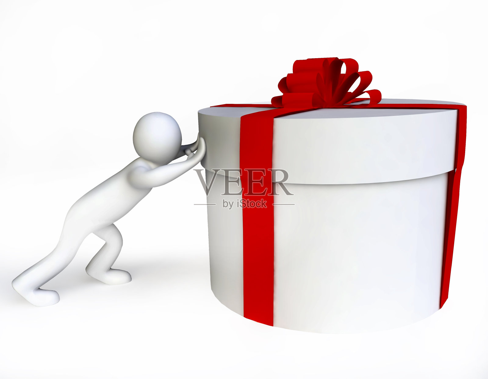 3D人像礼盒照片摄影图片