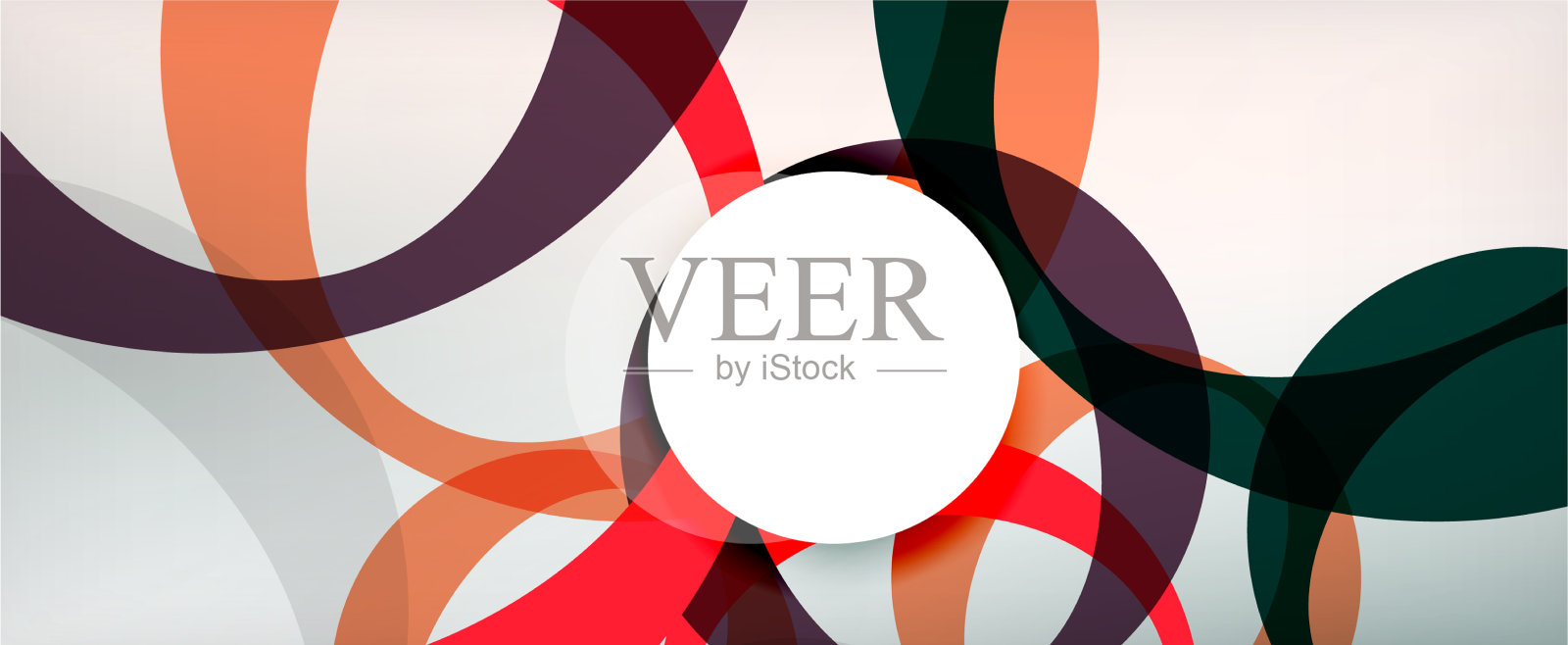 环形几何形状o字母重复插画图片素材