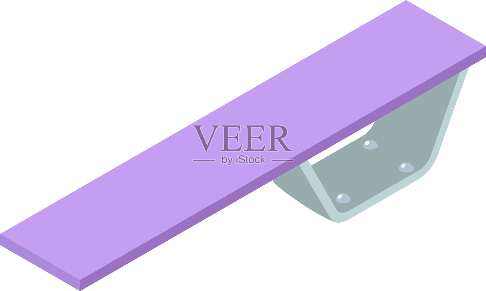 彩色跳水板图标等距风格设计元素图片