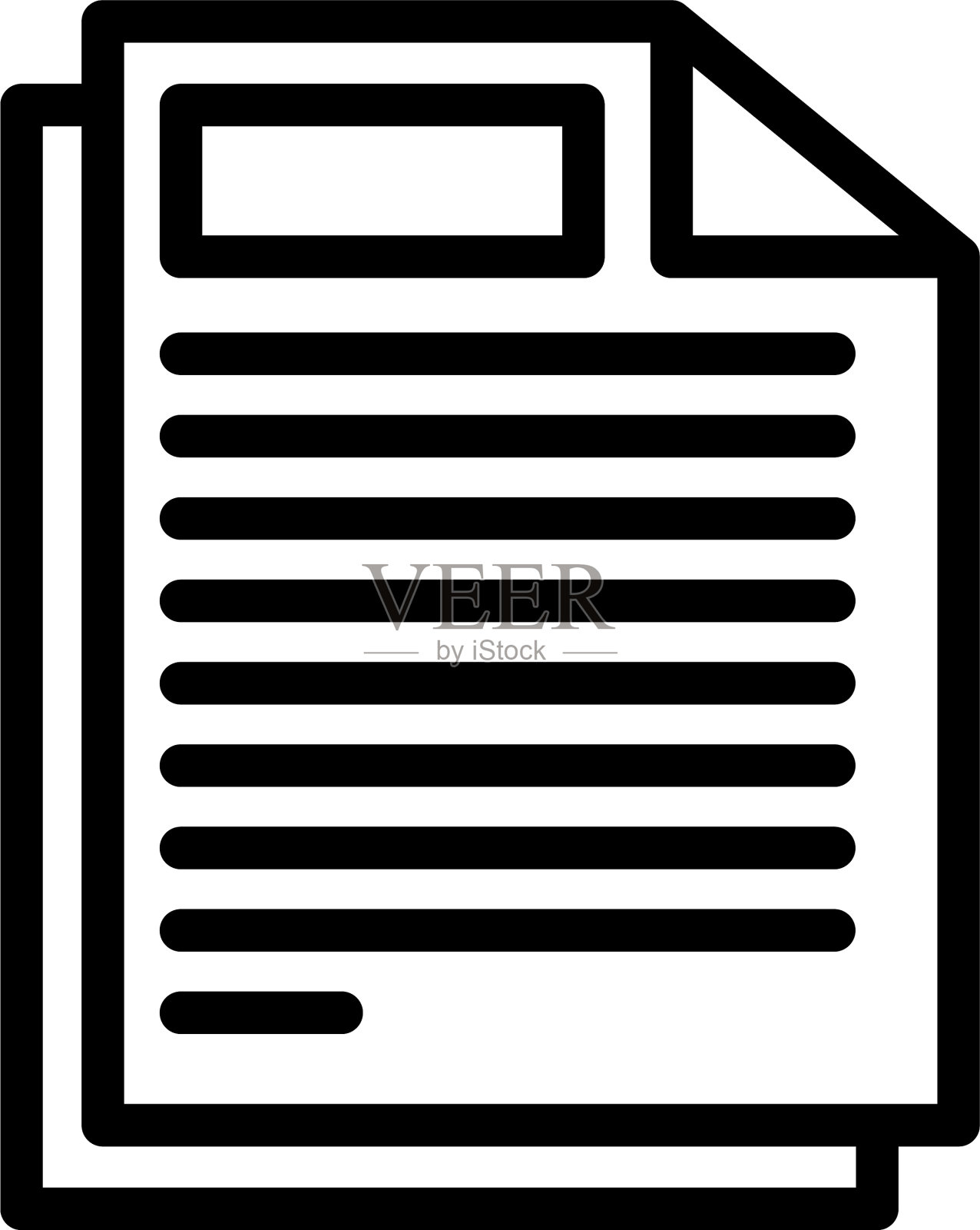 文档界面图标轮廓样式插画图片素材