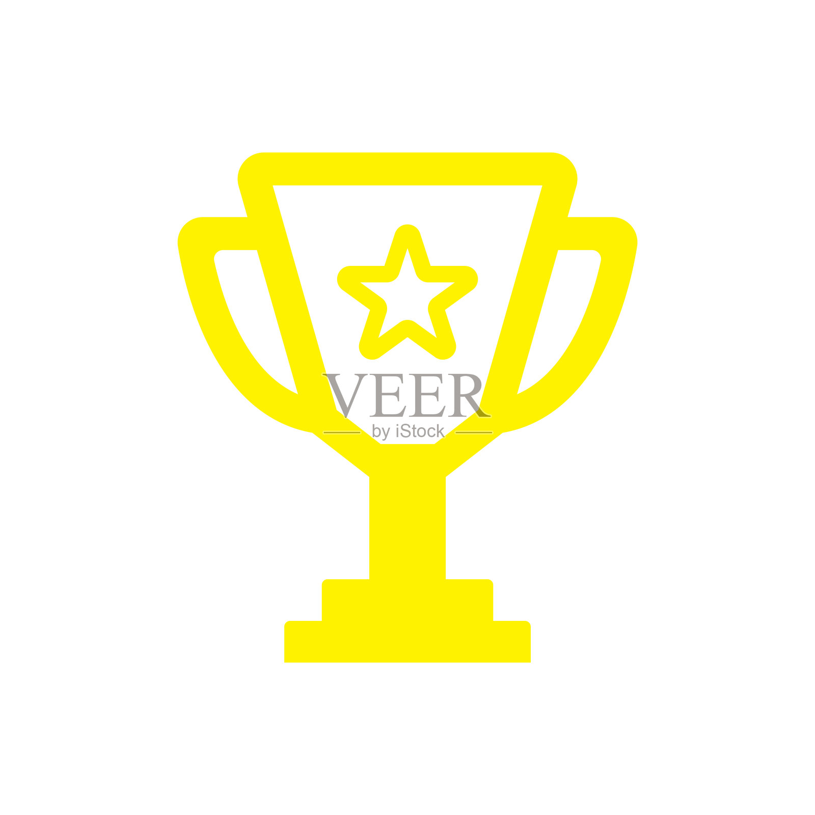 奖杯图标矢量插画图片素材