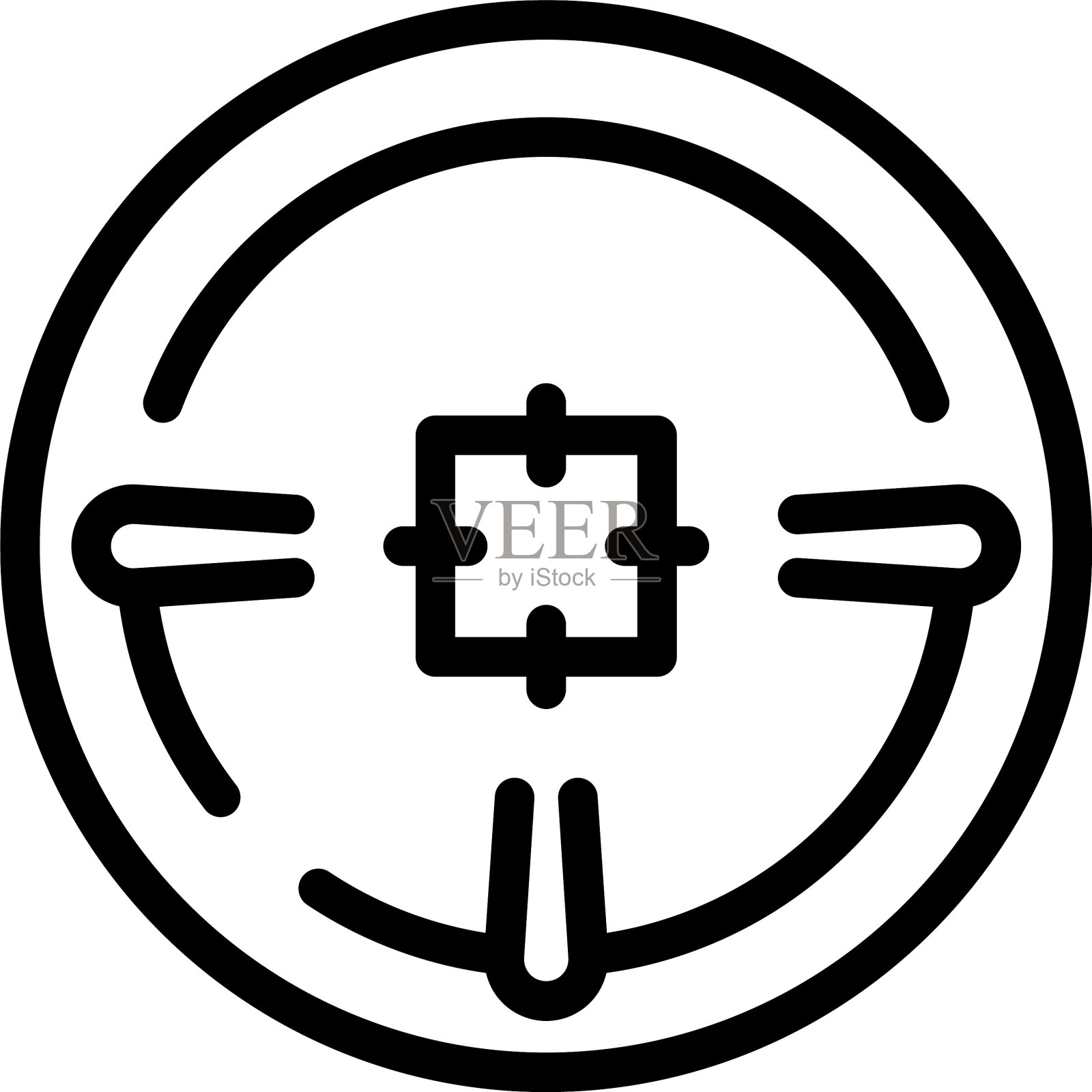 十字准线范围图标轮廓样式图标素材