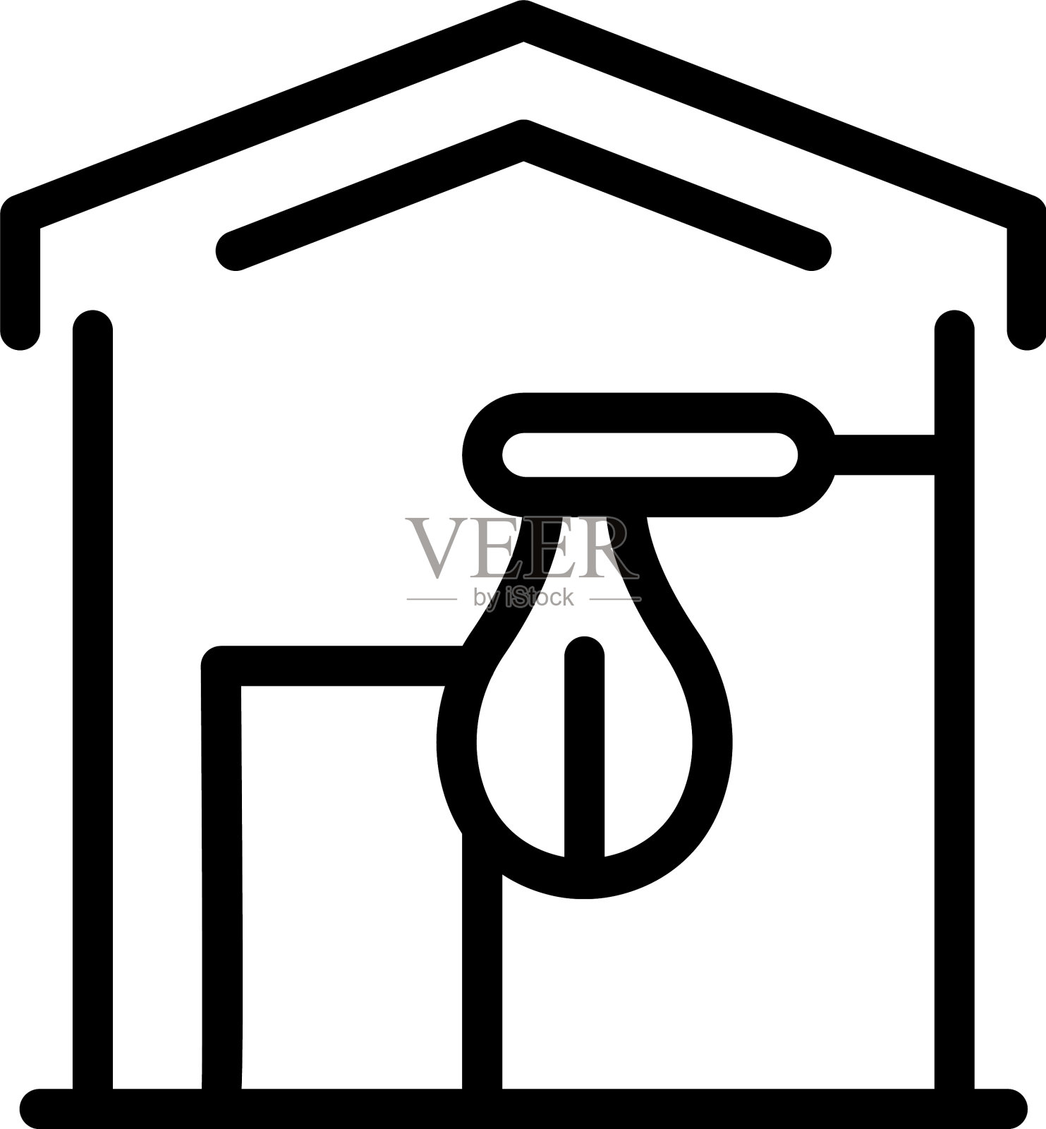 家庭健身活动图标轮廓风格插画图片素材