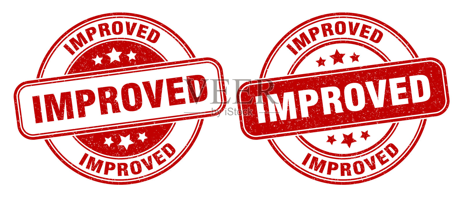 改进邮票改进标签圆形垃圾标志插画图片素材