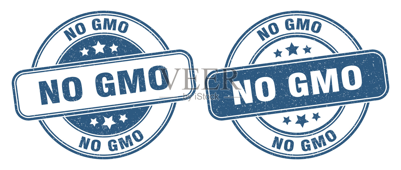 没有转基因印章，没有转基因标签，没有垃圾标志插画图片素材