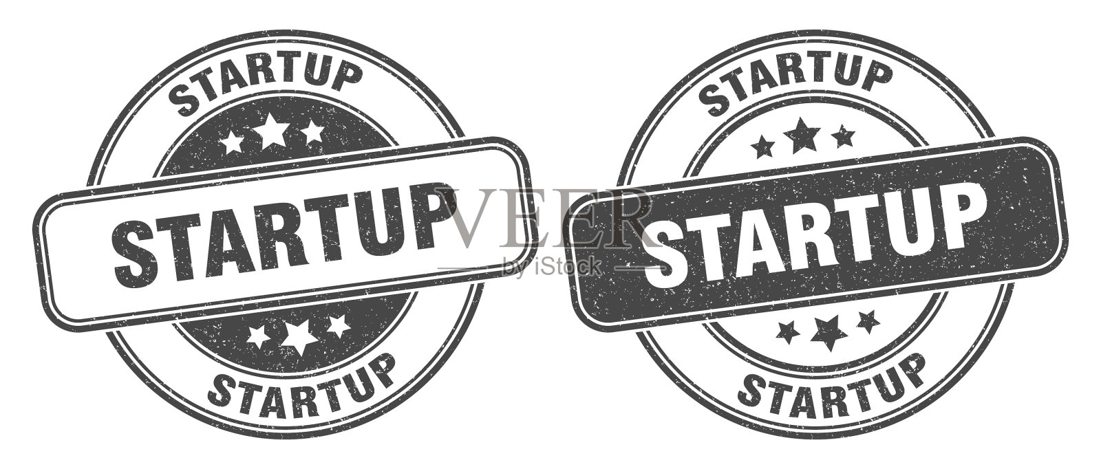 启动章启动标签圆形垃圾标志启动插画图片素材