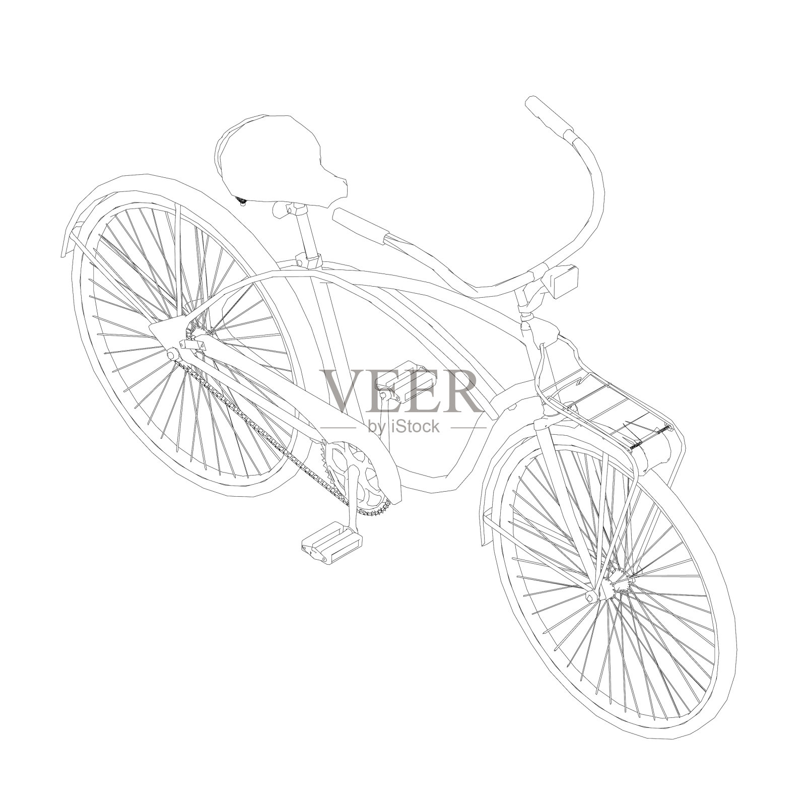 半圆形车把自行车的外形设计元素图片