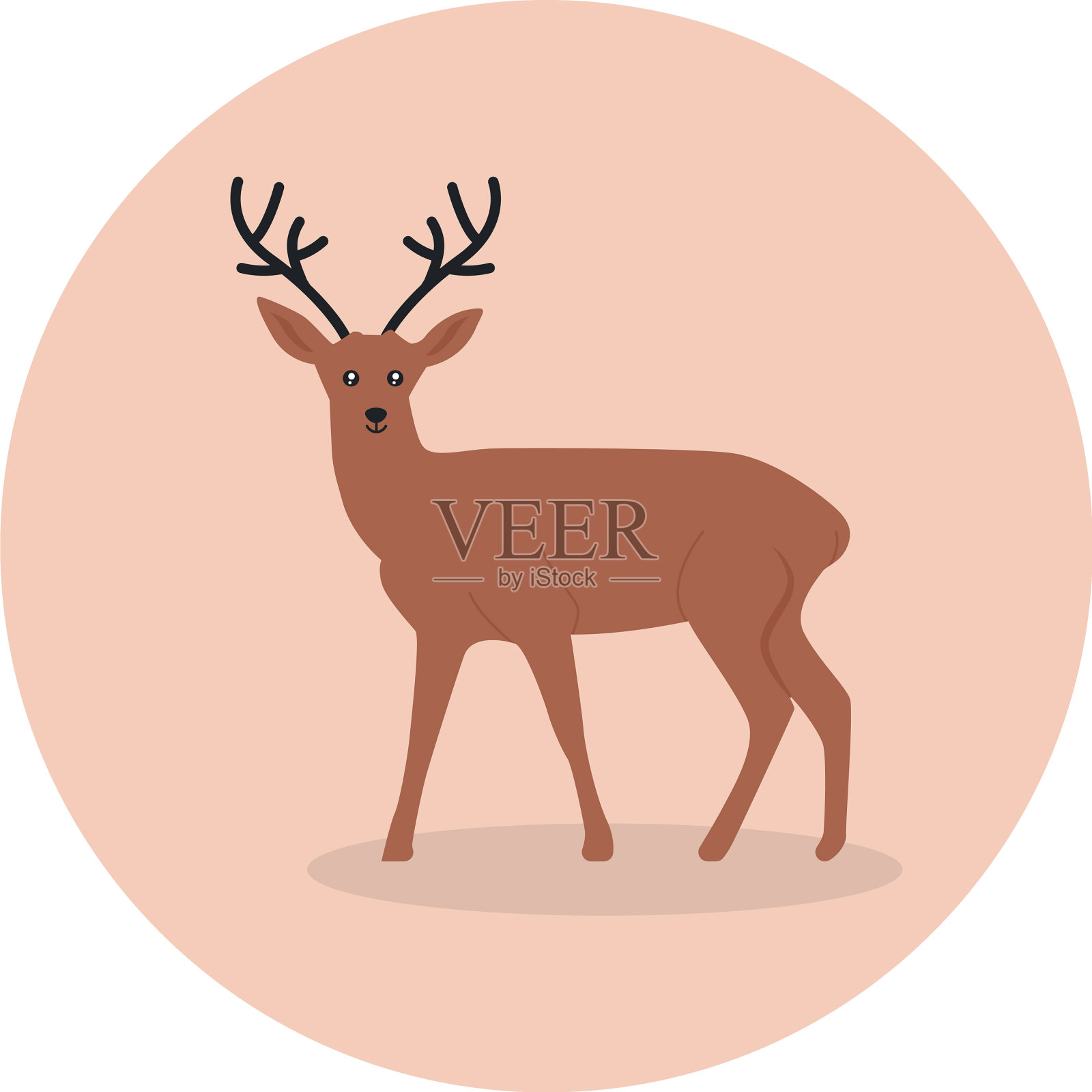 鹿插画图片素材