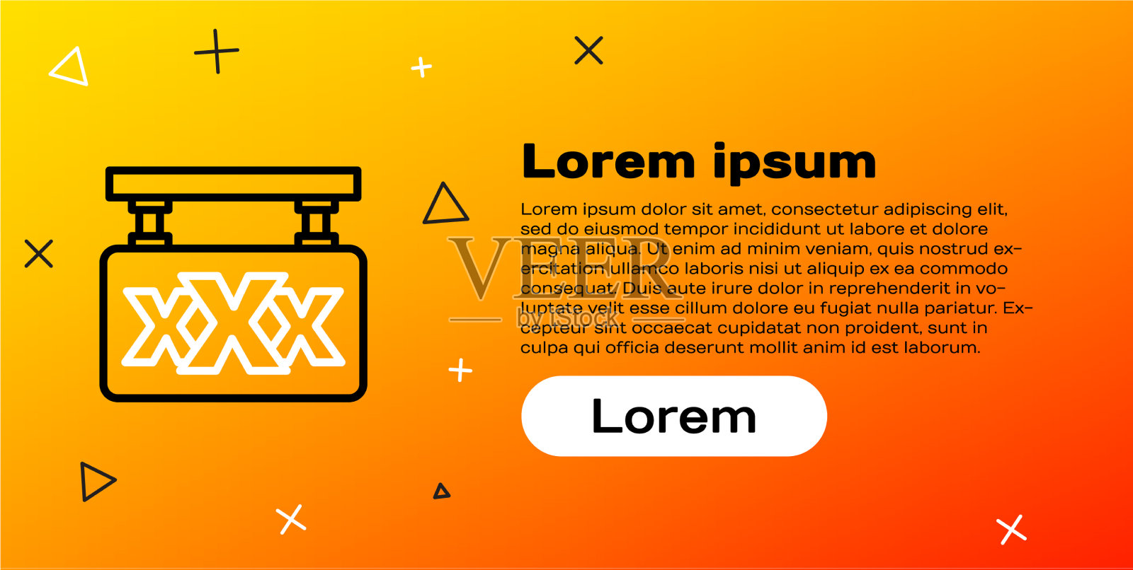 线性商店图标孤立在黄色背景插画图片素材