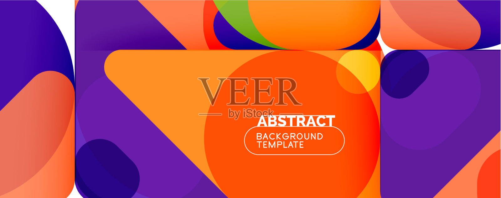 平面的几何圆形形状和动态的线条插画图片素材