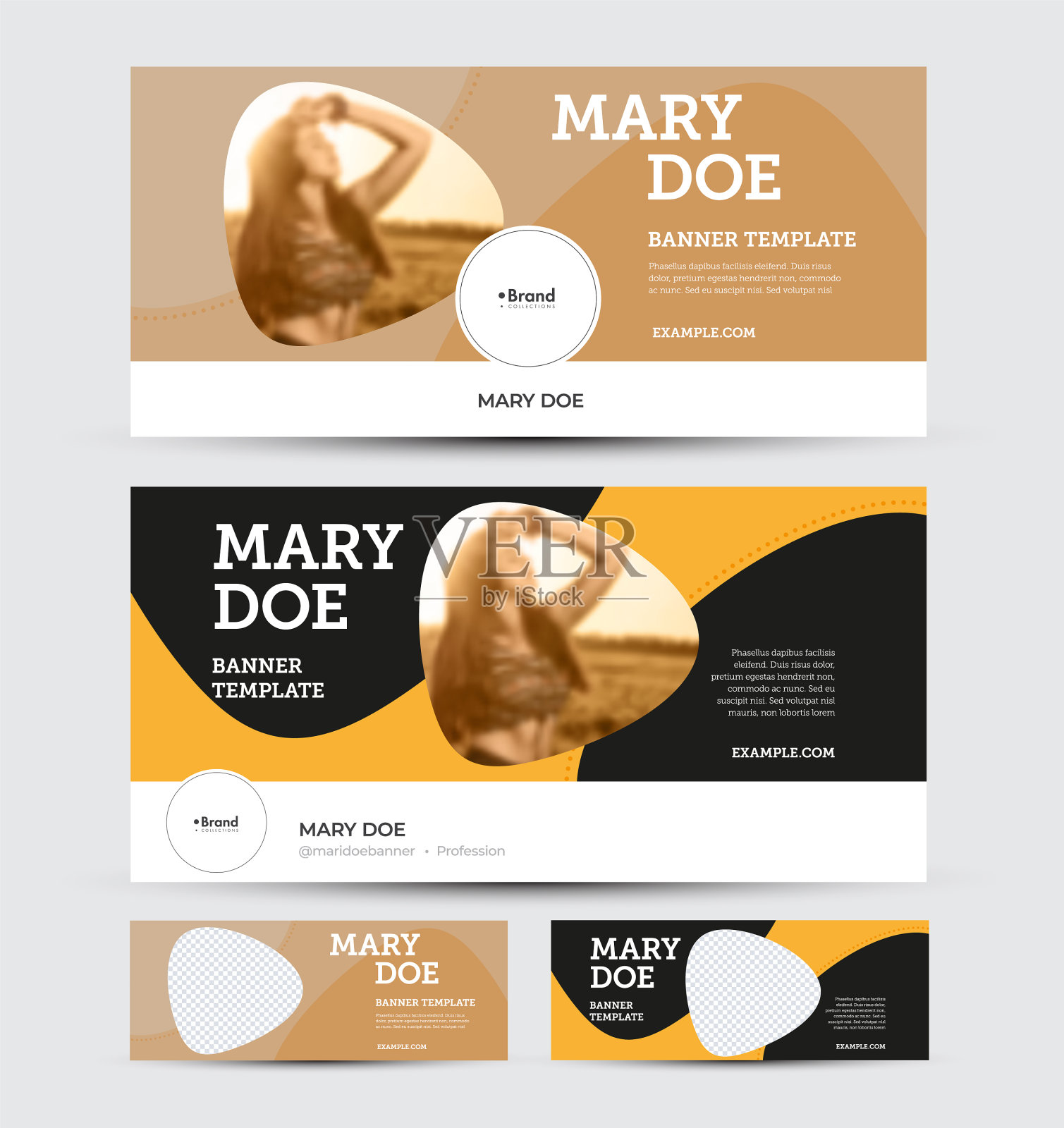 社交媒体广告横幅模板设计模板素材