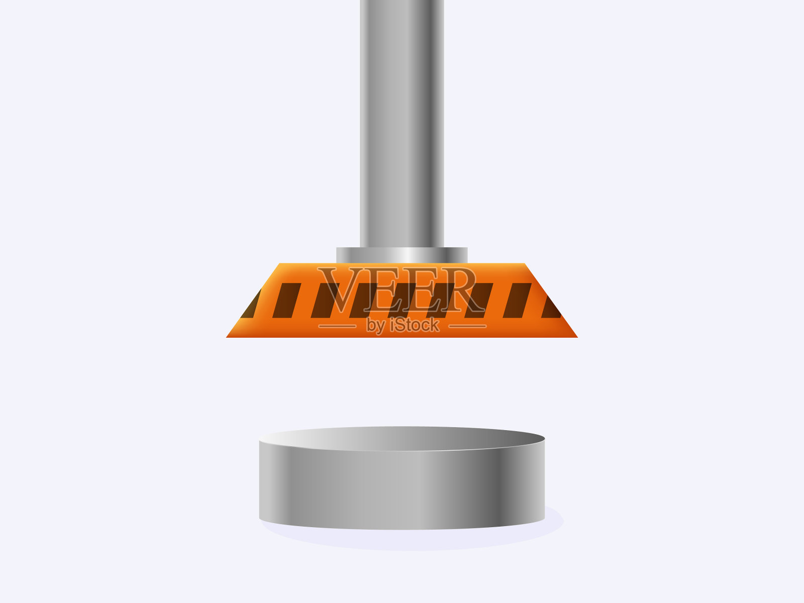 液压厂强力生产压钢机插画图片素材