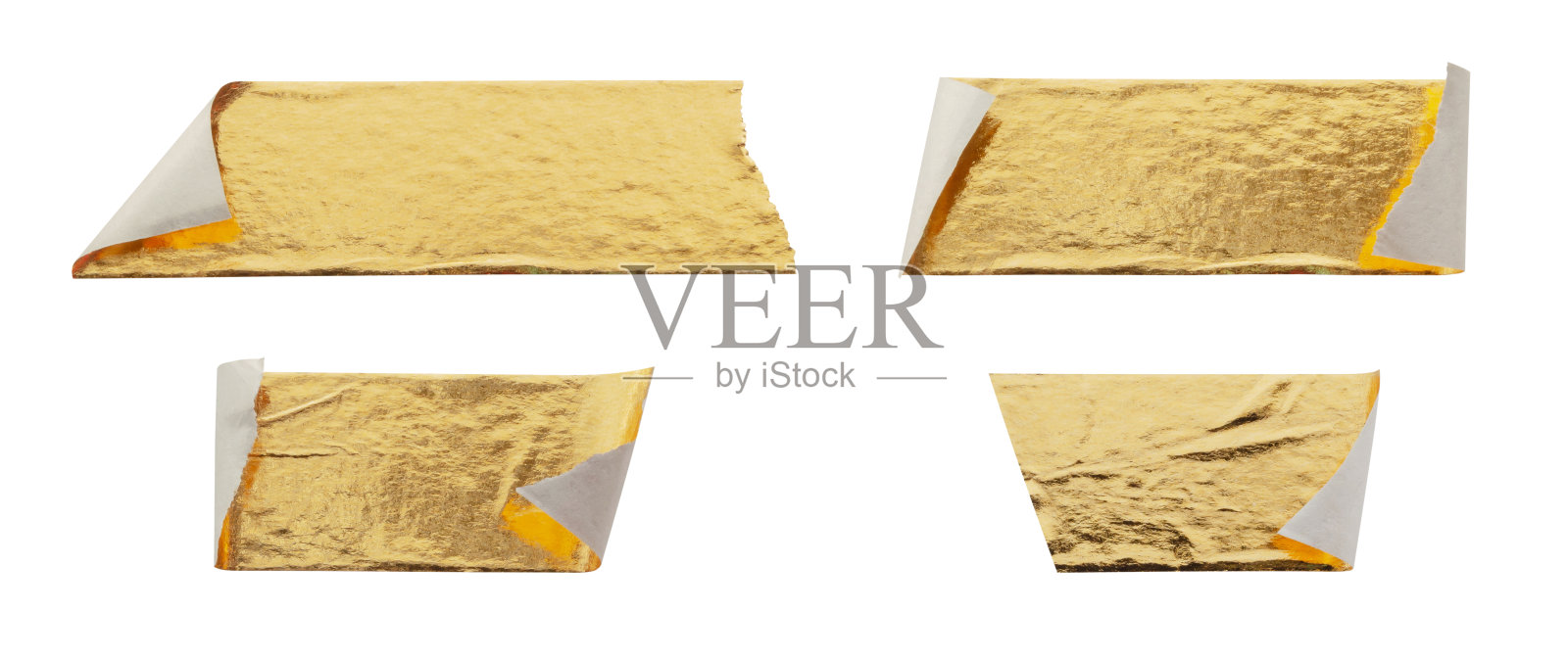 金箔胶带集孤立在白色背景上照片摄影图片