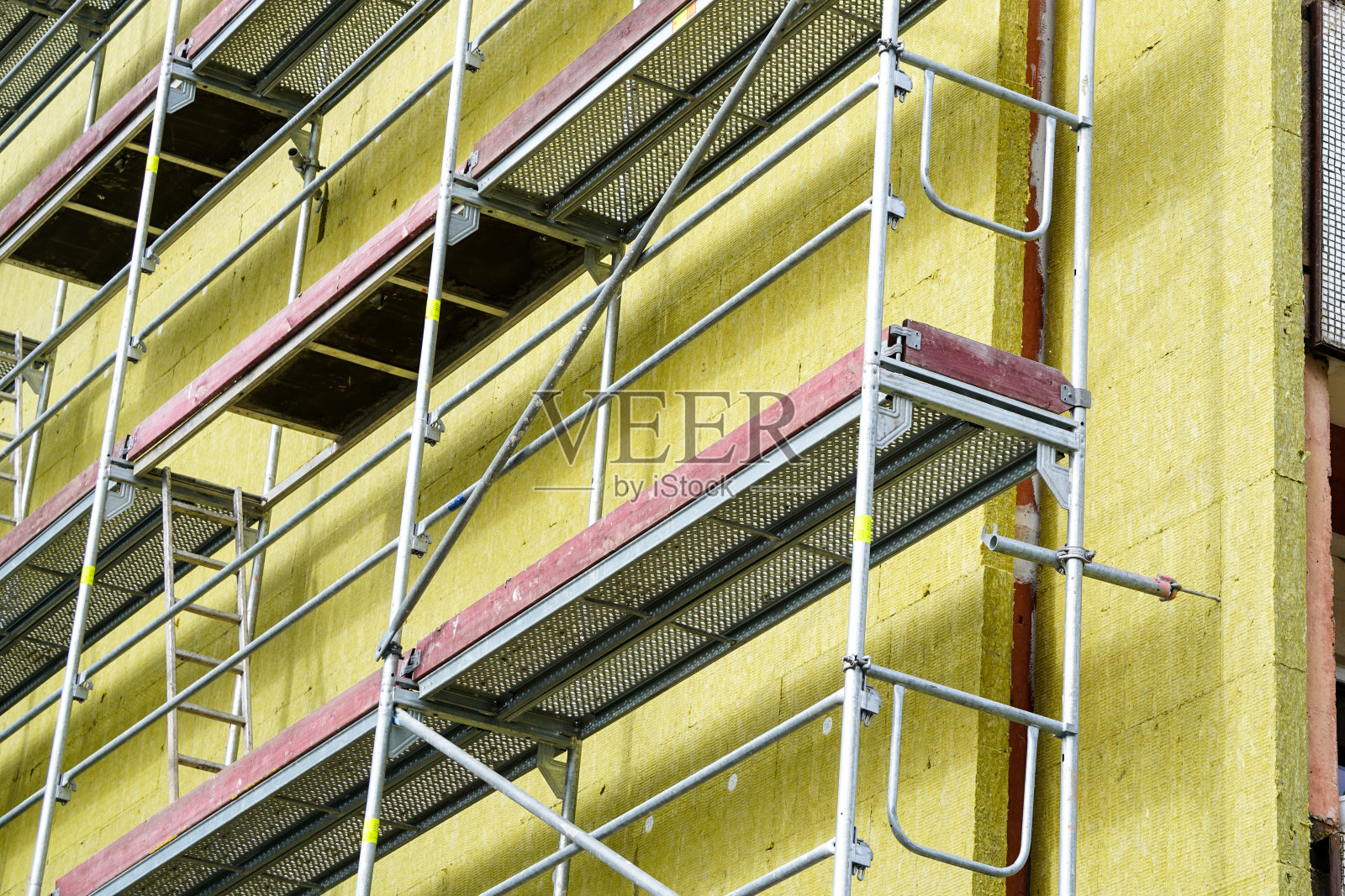 房屋外墙采用矿棉保温照片摄影图片