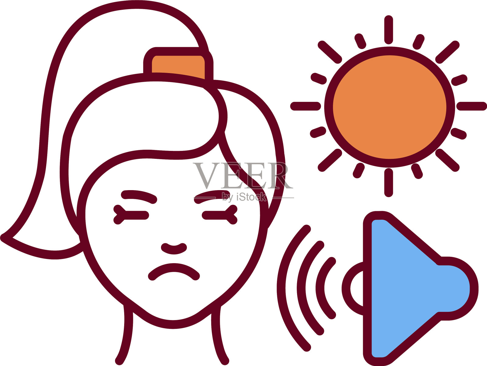 灵敏度光和声音RGB颜色图标设计元素图片