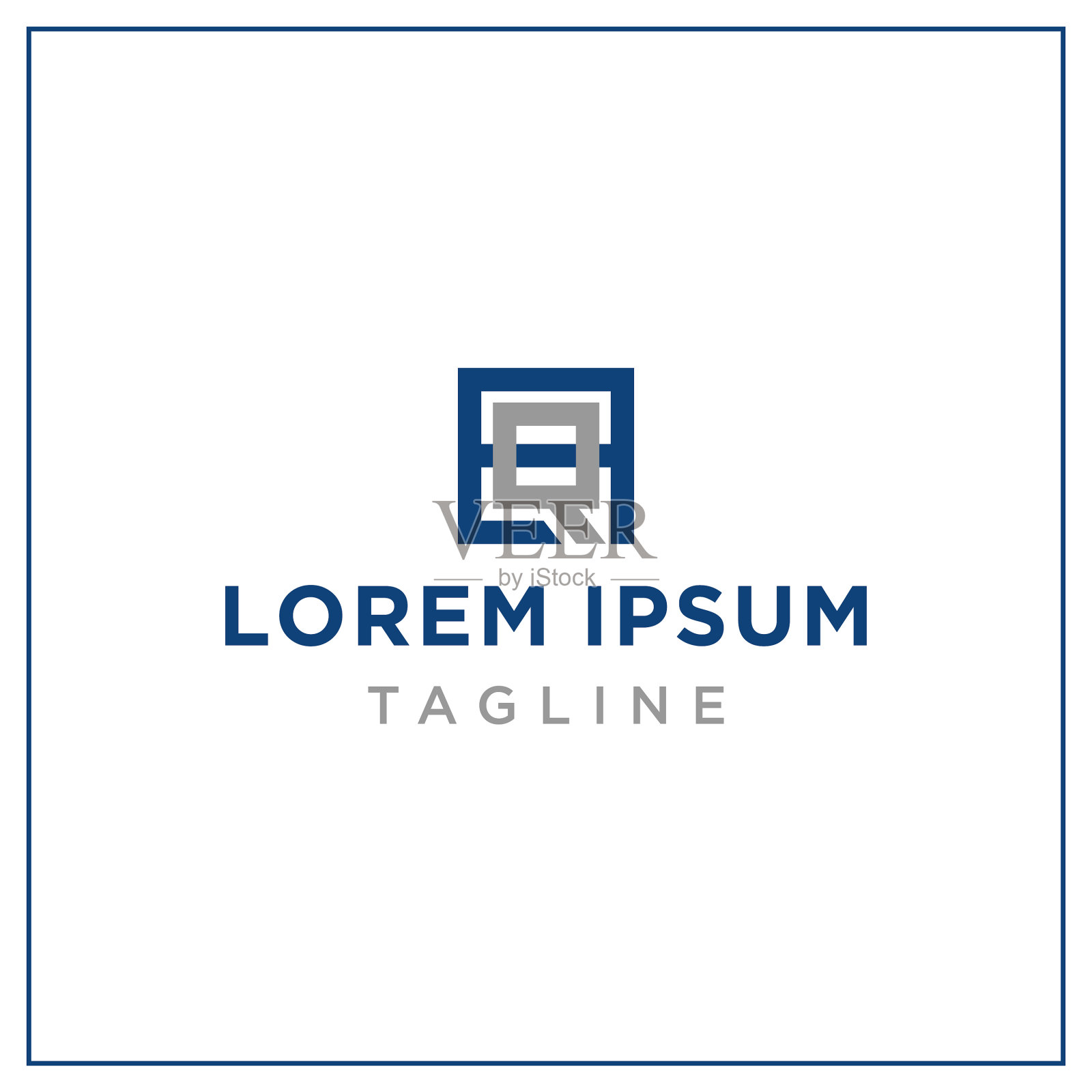 Bq或qb方形标志图标素材