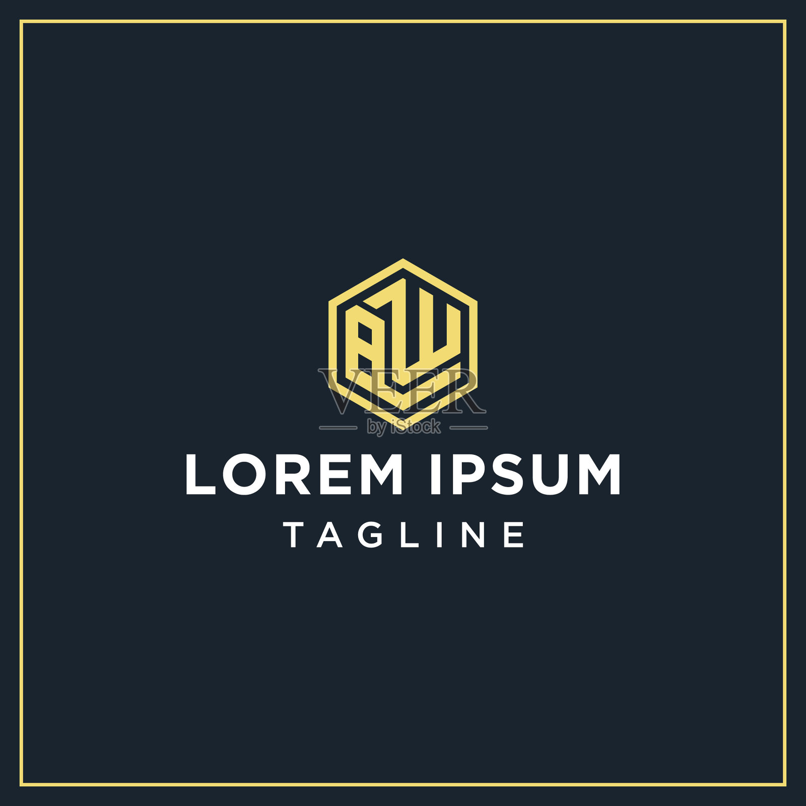 bw六角标志插画图片素材