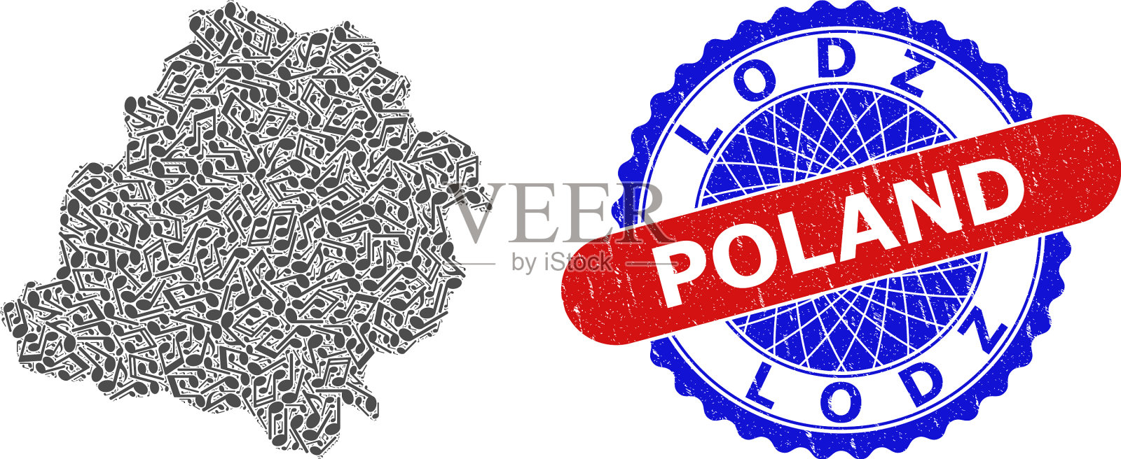 音乐音符马赛克罗兹vovohip地图和插画图片素材