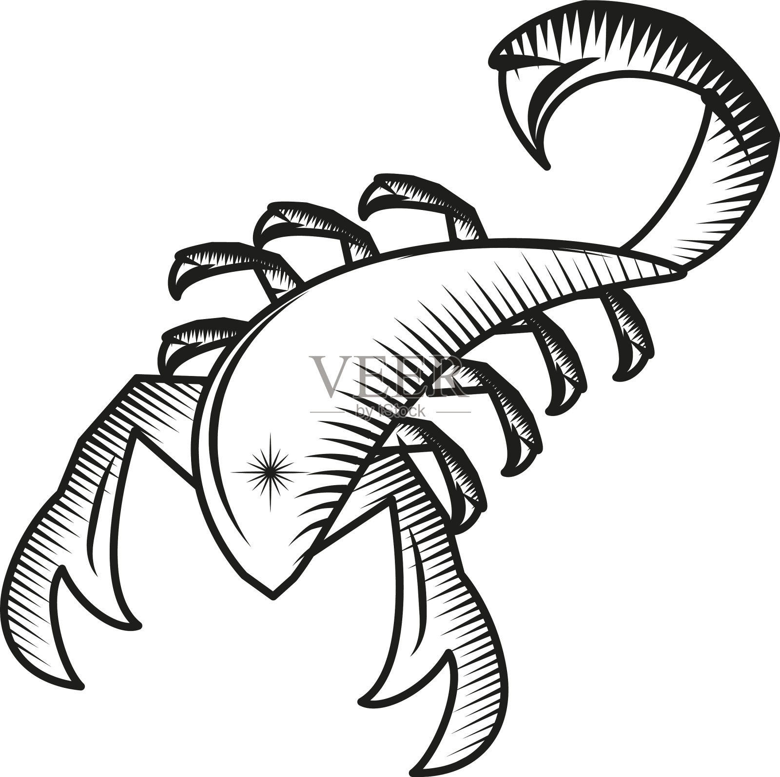 天蝎星座占星学设计元素图片