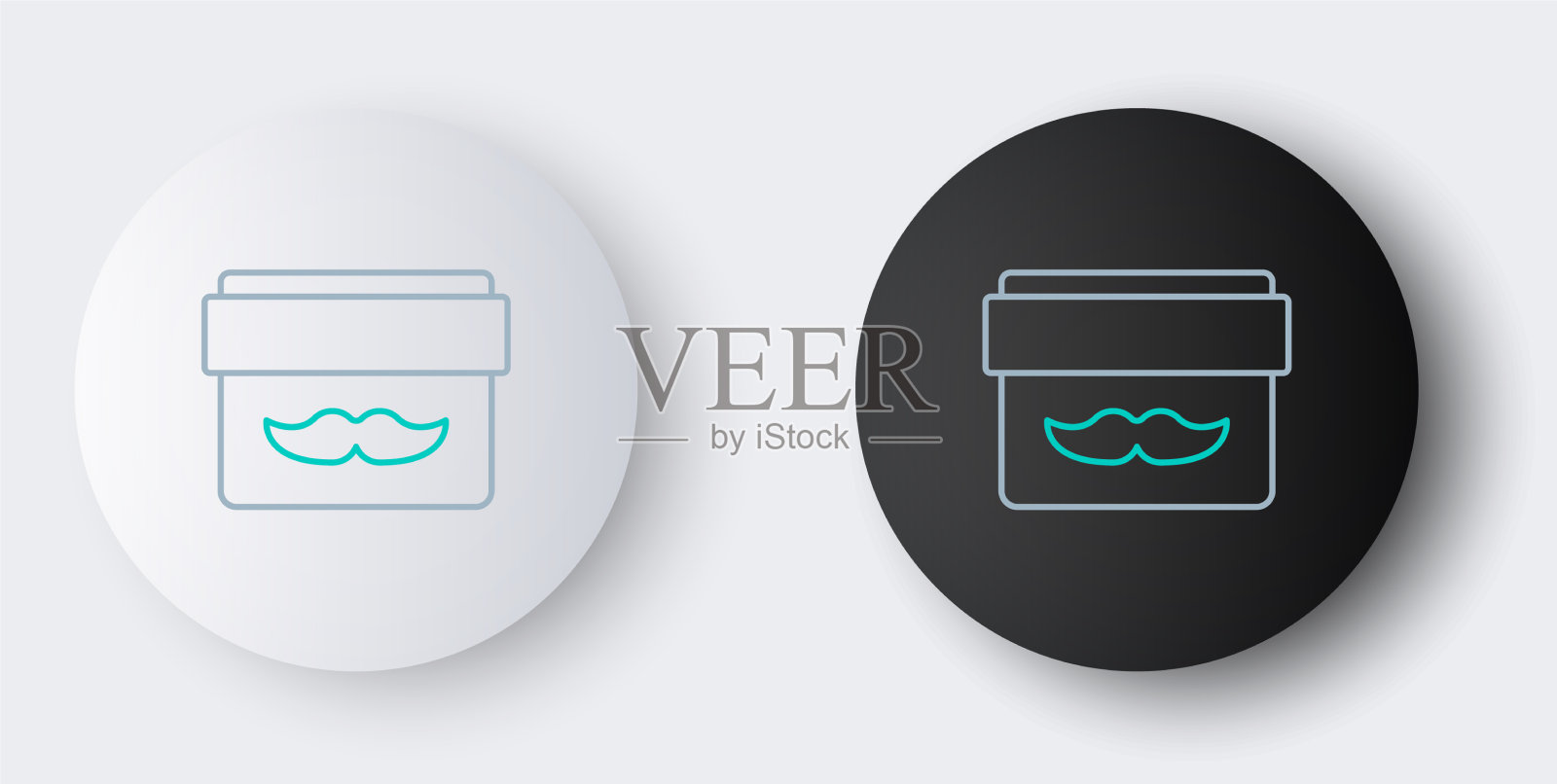 线霜或乳液化妆品罐图标隔离图标素材