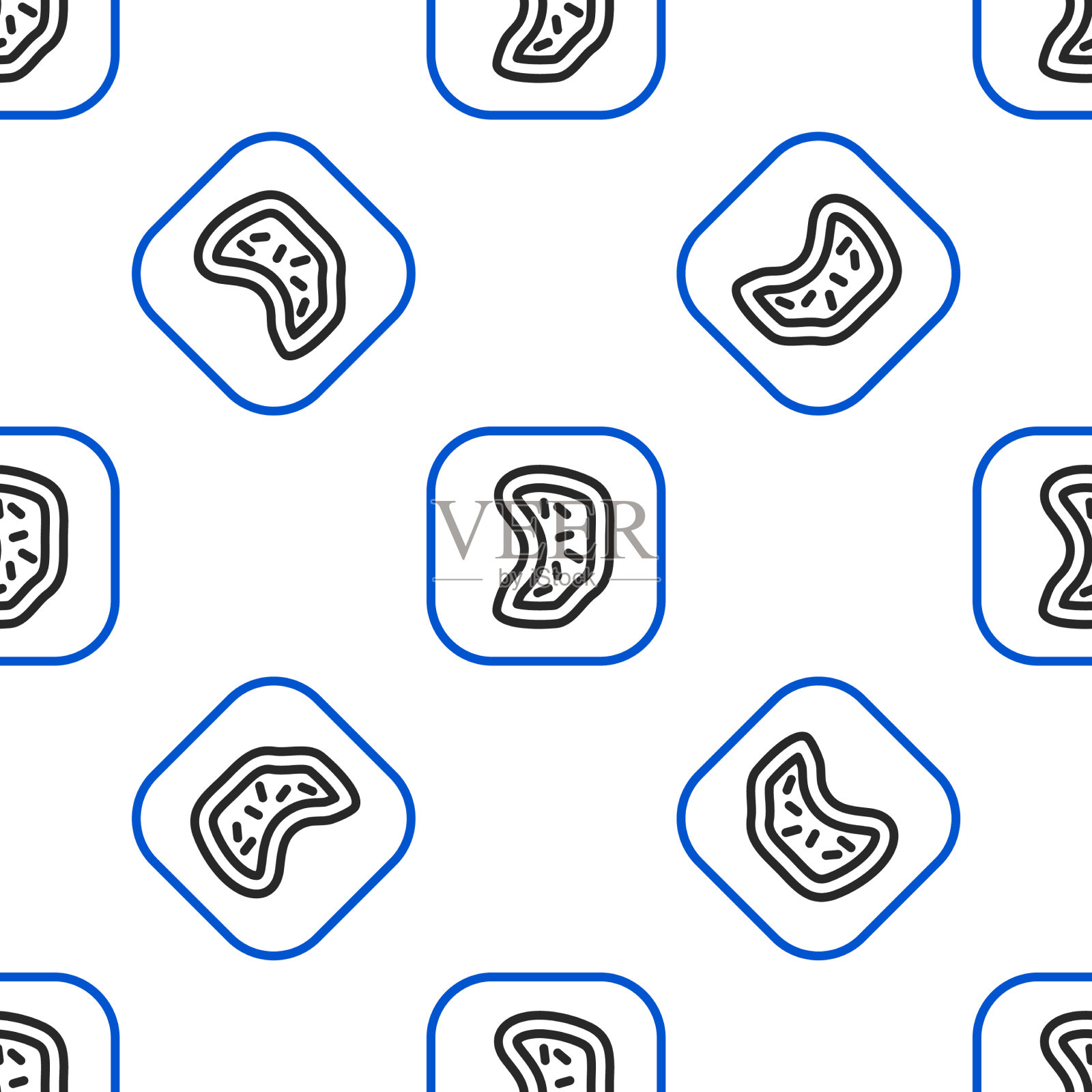 线菌图标分离无缝图案上图标素材