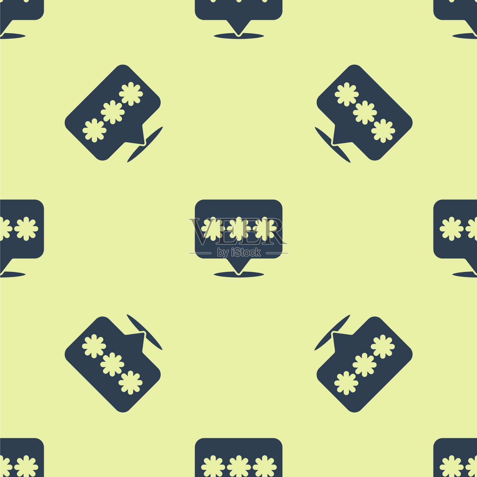 蓝色密码保护和安全访问图标插画图片素材