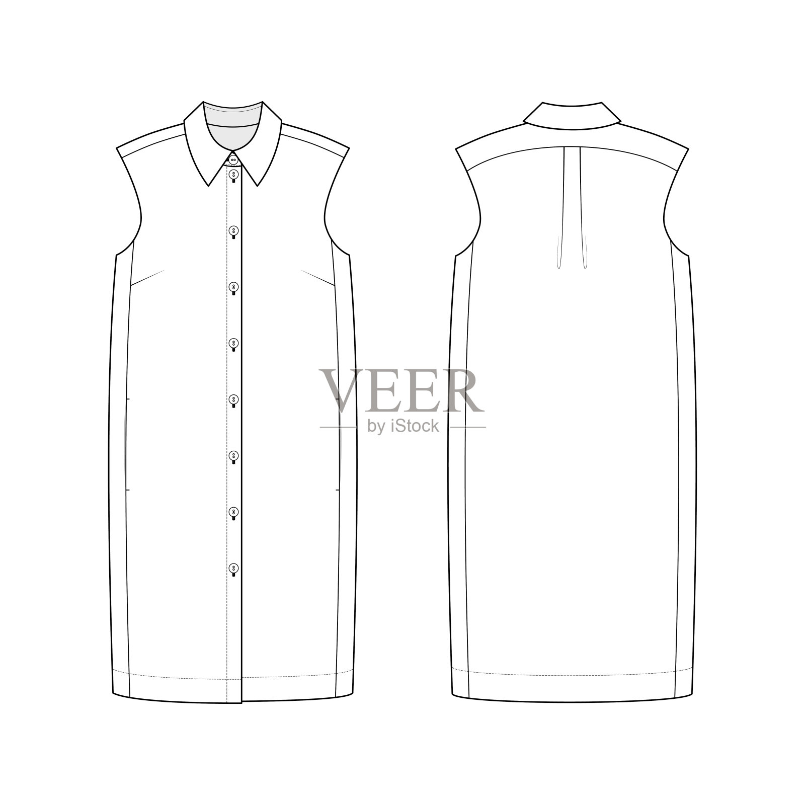 大号的衬衫裙插画图片素材