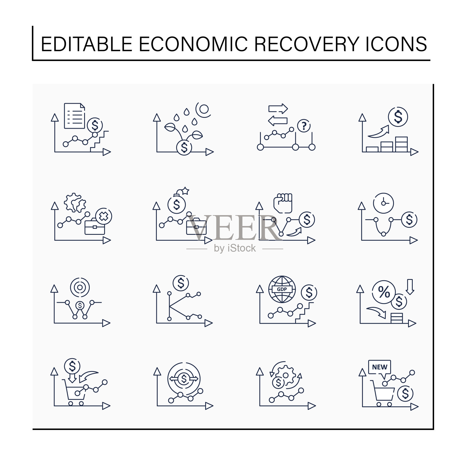 ——Unpassed字体——linear-set-4 v2插画图片素材