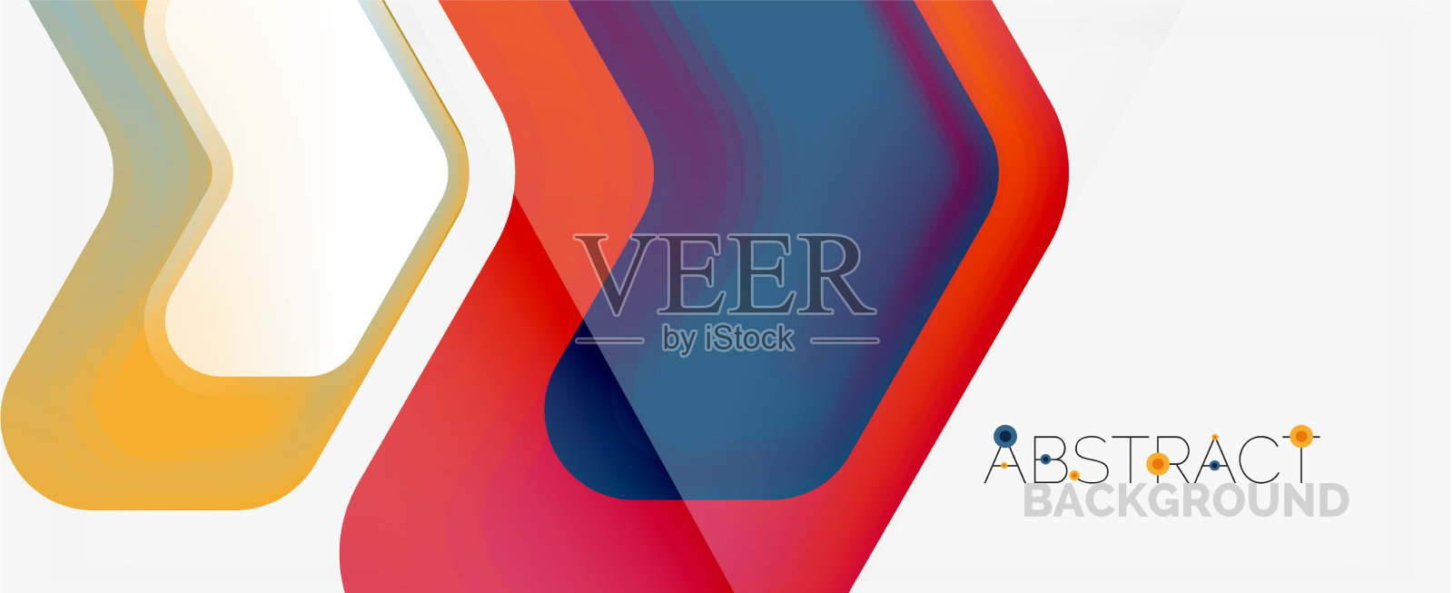 三维箭头几何构成抽象插画图片素材