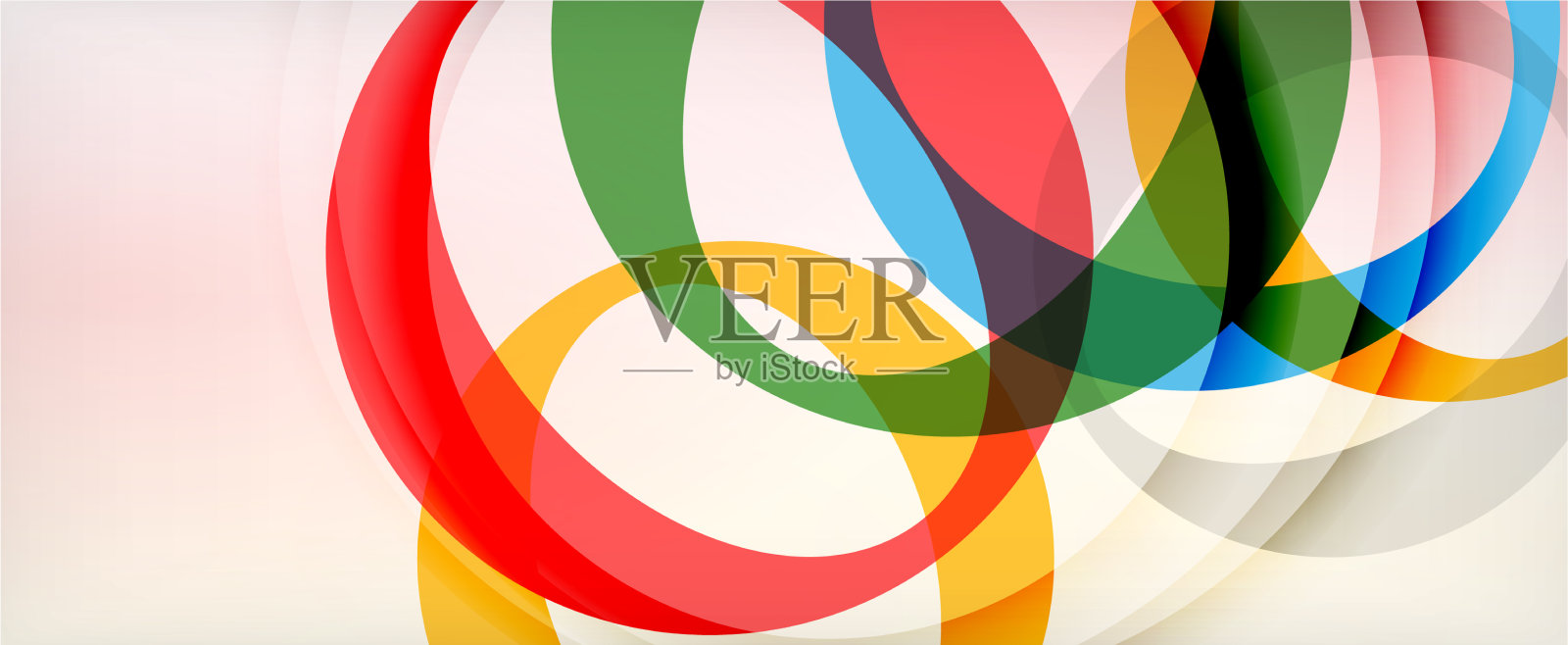 环形几何形状o字母重复插画图片素材