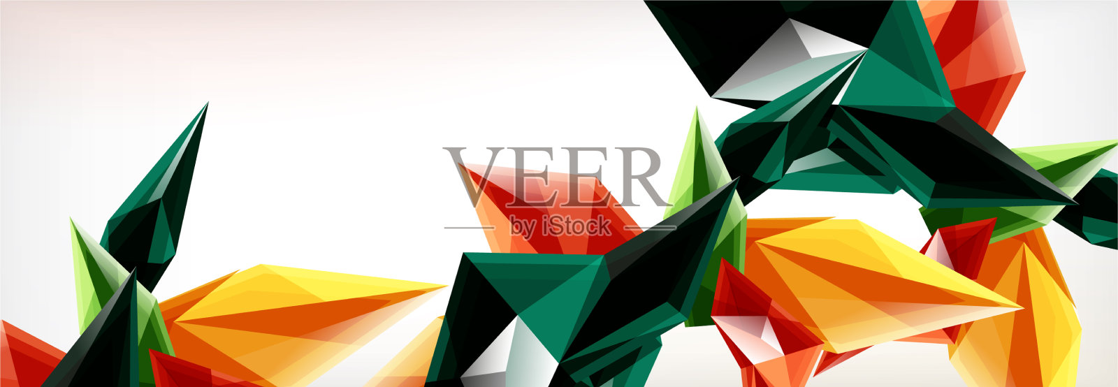 三维三角形和金字塔抽象插画图片素材