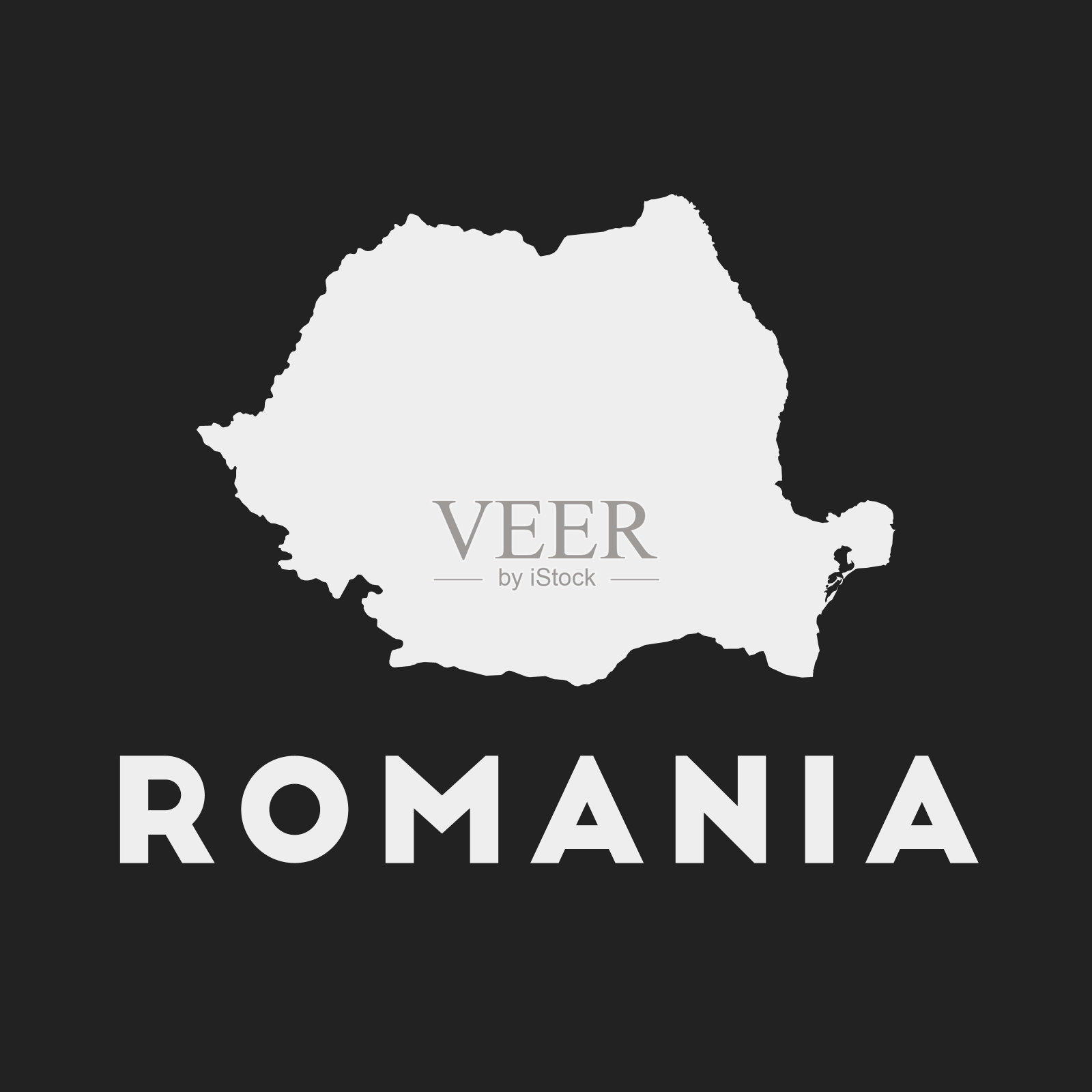 罗马尼亚图标。插画图片素材