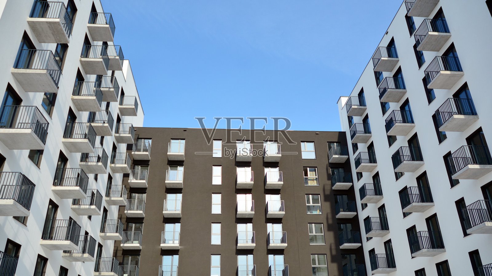 碎片的现代豪华住宅公寓，家庭住宅的建筑理念。照片摄影图片