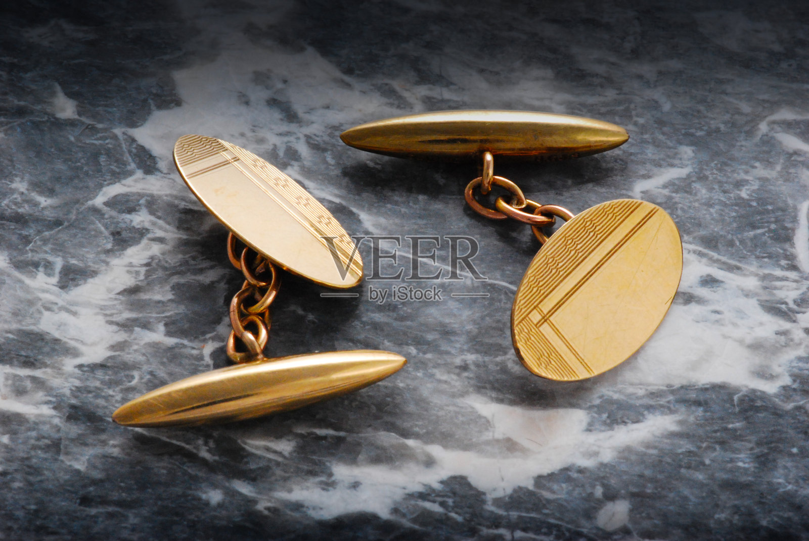 18k金爱德华时代袖扣照片摄影图片