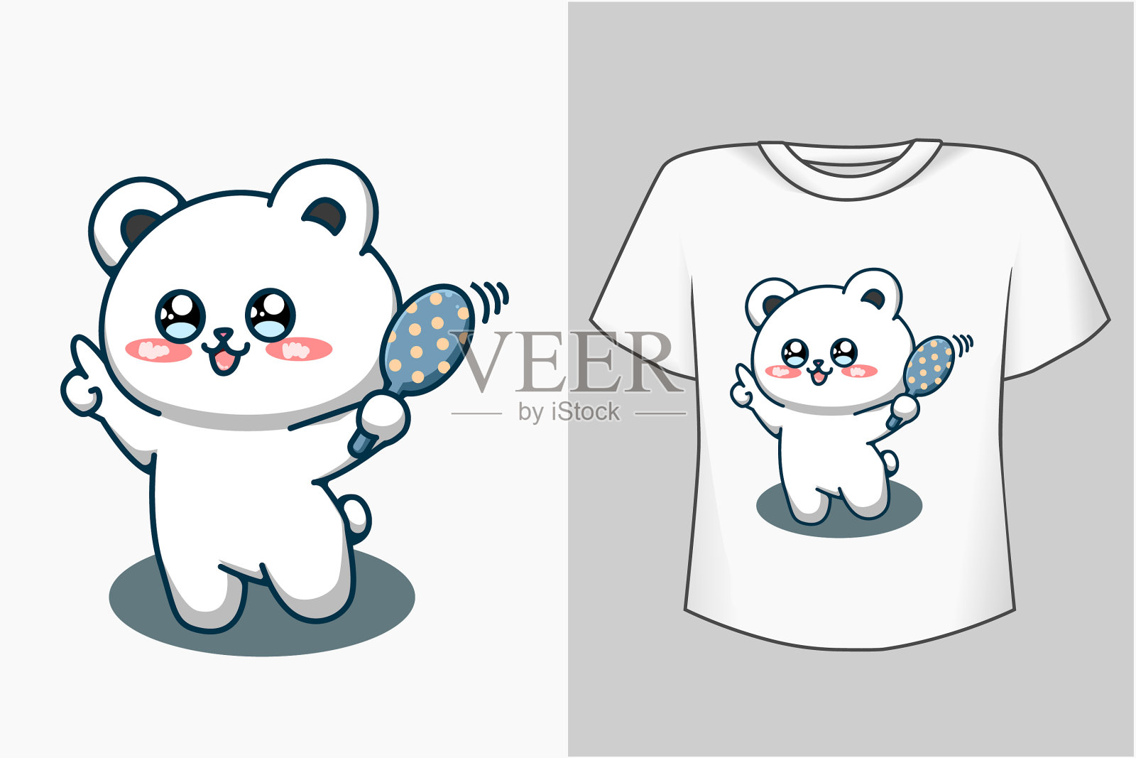 模仿可爱的跳舞熊卡通插画图片素材