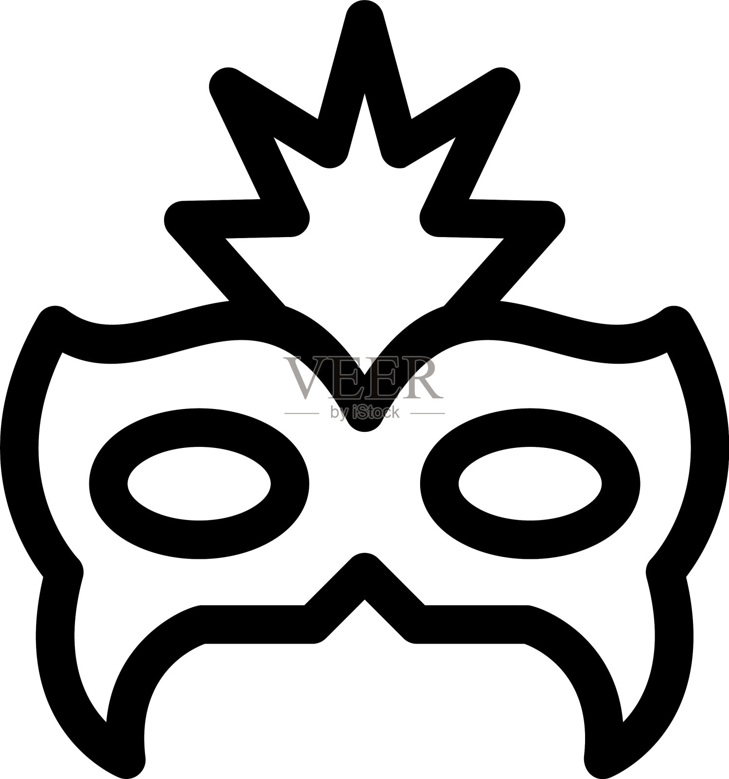 狂欢节面具图标或标志孤立标志符号插画图片素材