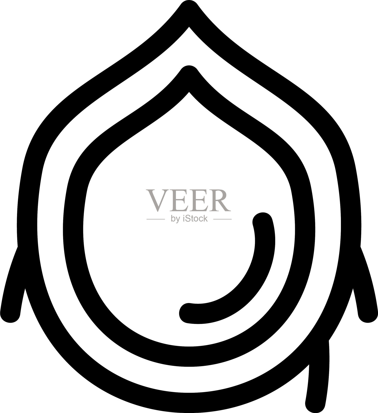 椰子图标或标志孤立标志符号插画图片素材