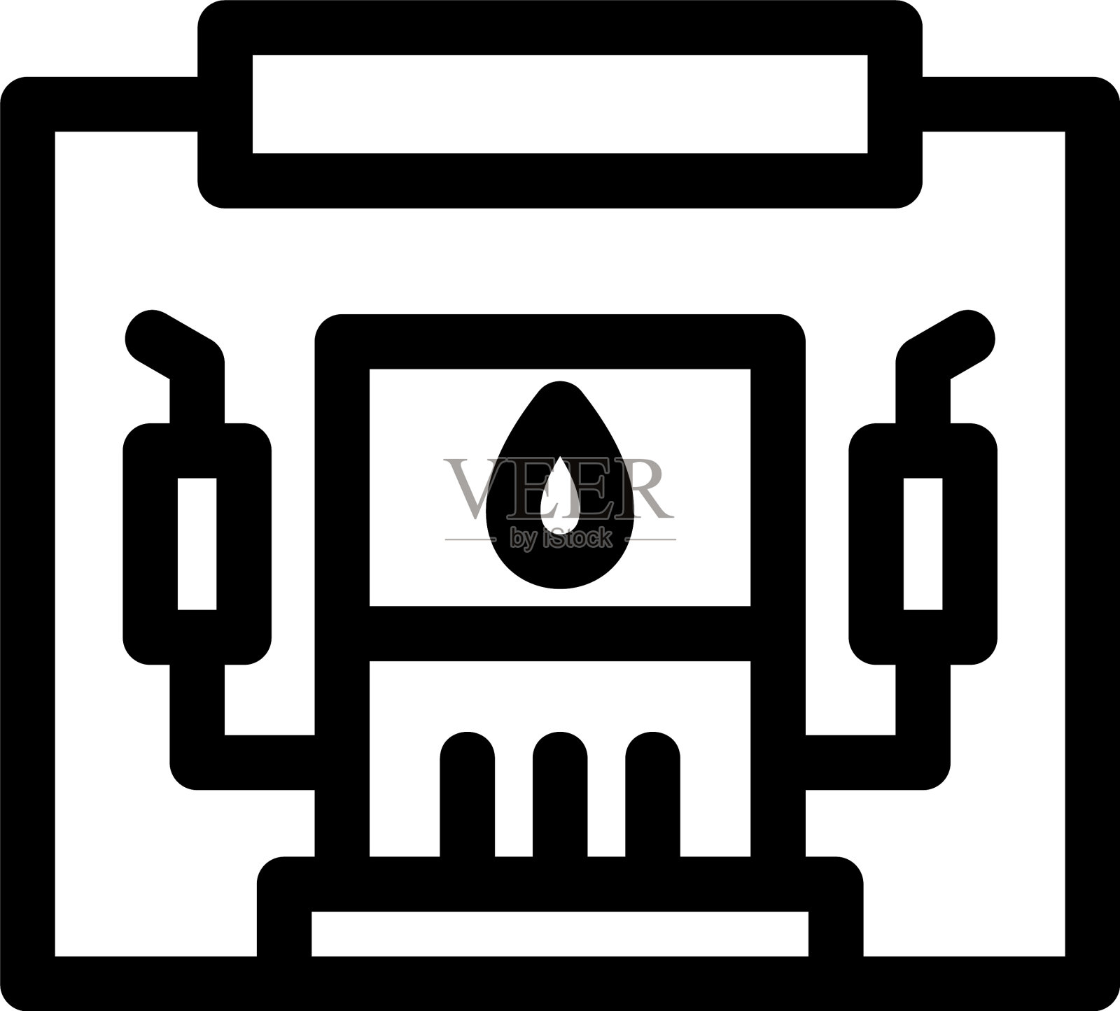 加油站图标或标志孤立标志符号插画图片素材