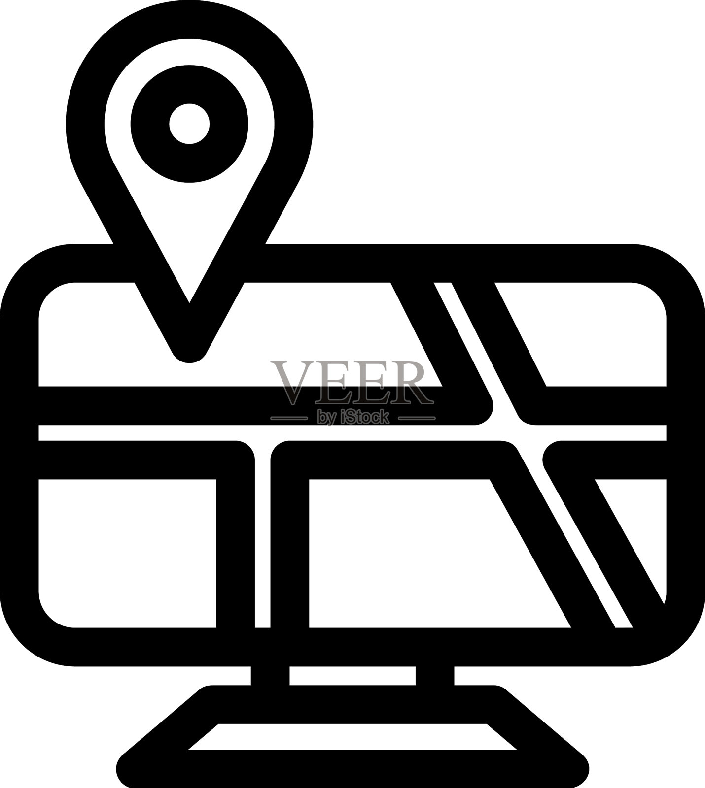 引脚图标或标志孤立的标志符号插画图片素材