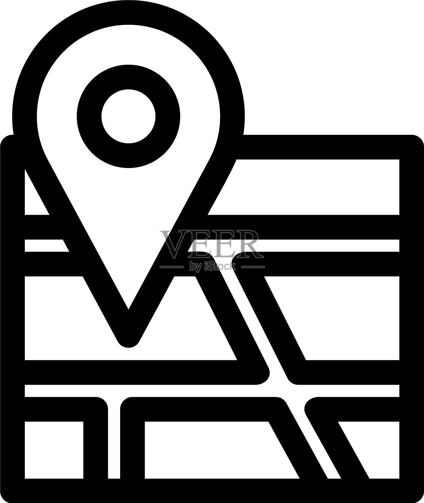 引脚图标或标志孤立的标志符号插画图片素材