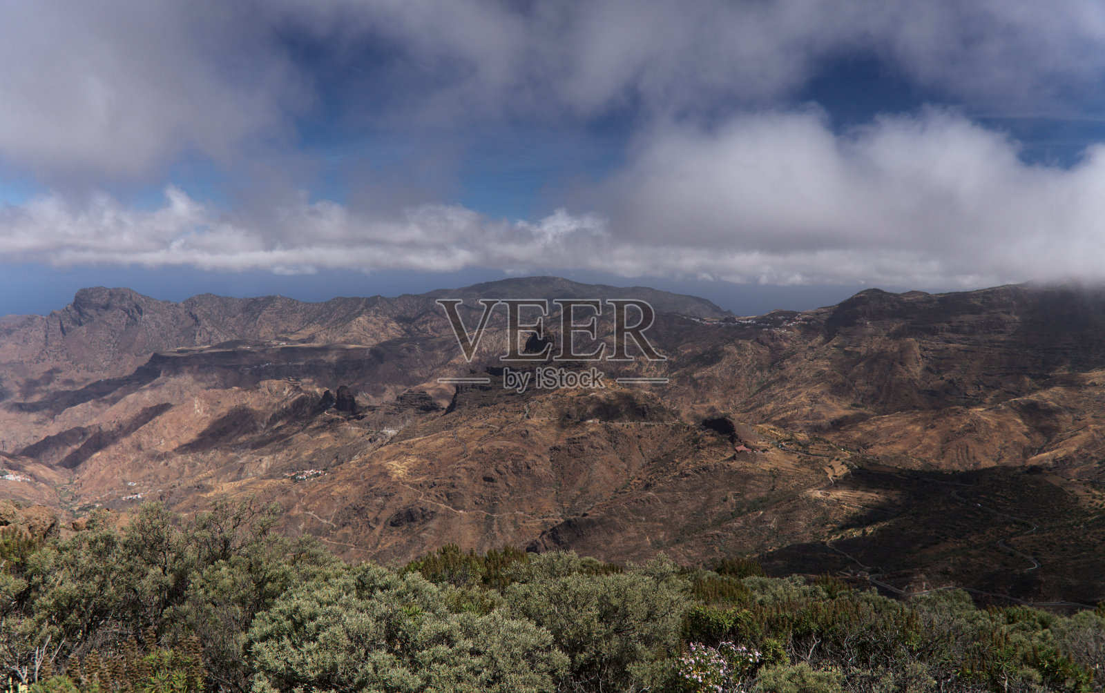大加那利岛中部景观：拉斯昆布雷斯山区徒步路线照片摄影图片