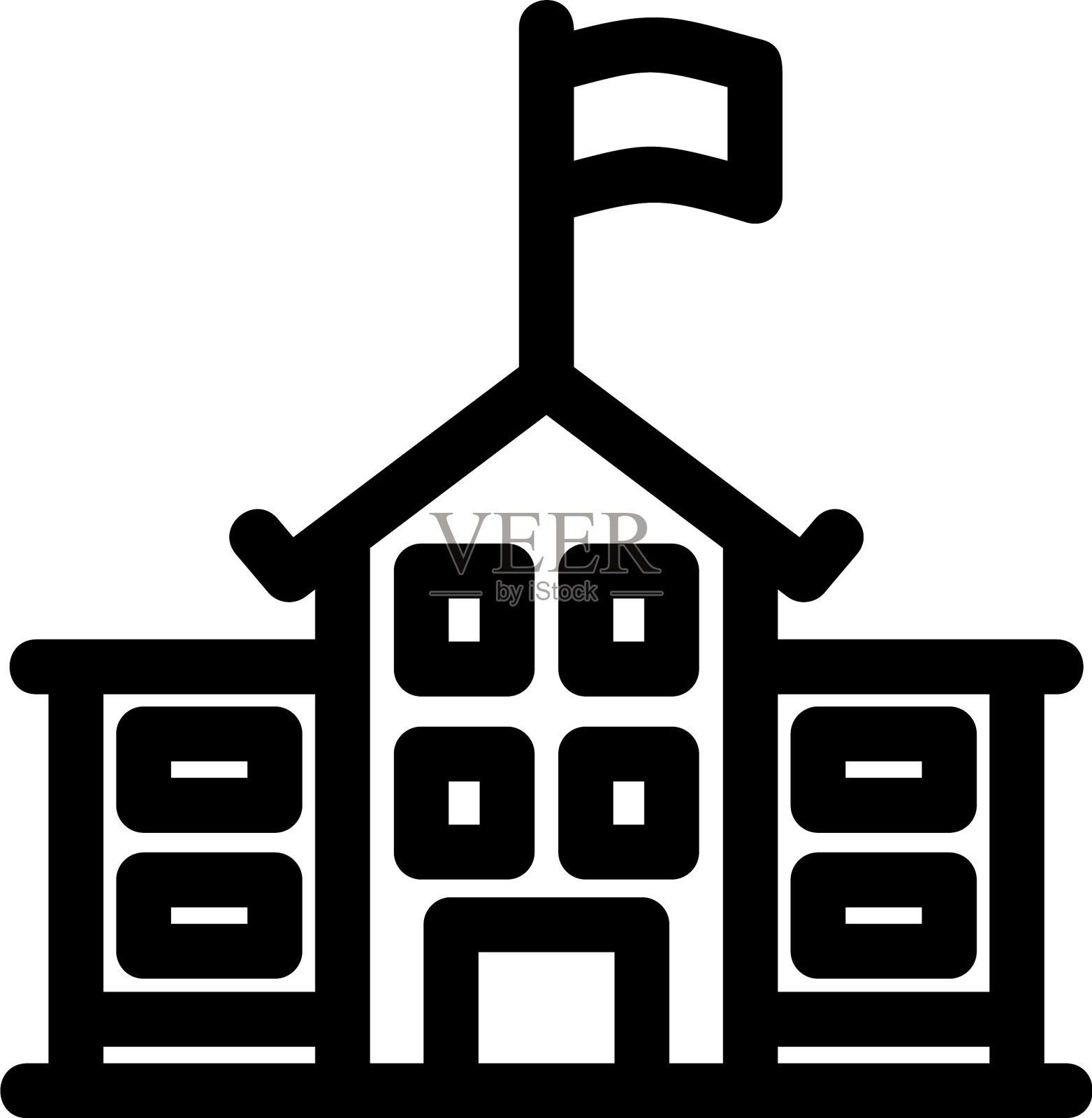 学校标志或标志孤立标志符号插画图片素材