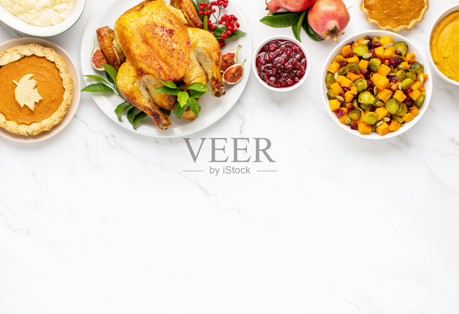 感恩节节日晚餐邀请模板与一个巨大的文本空间照片摄影图片